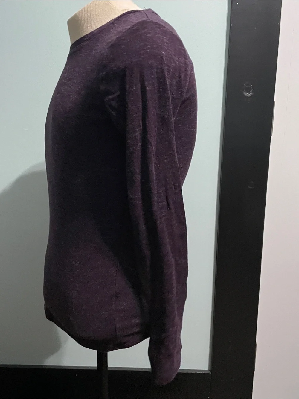 A New Day Medium Purple Heather Long Sleeve Shirt